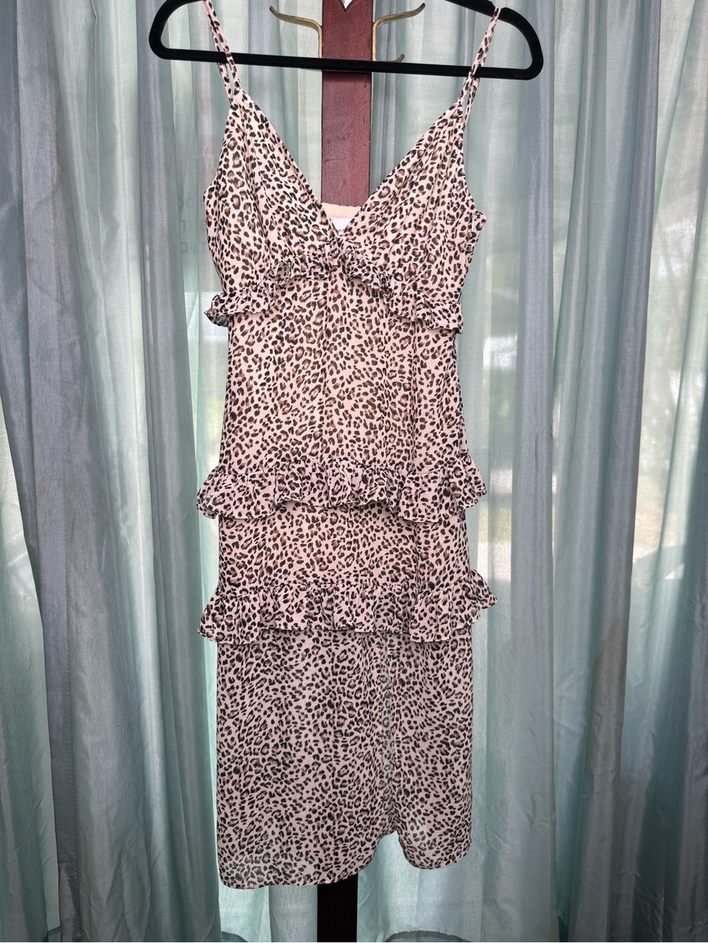 Princess Polly Leopard Print Ruffle Tiered Dress